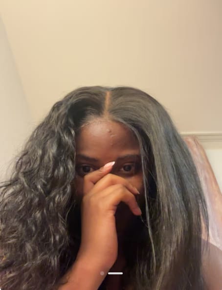 Customer photo review of Wavymy 2-in-1 Straight to Curly Wear Go Glueless 7x5 Lace Wig 180% Density Human Hair Wig