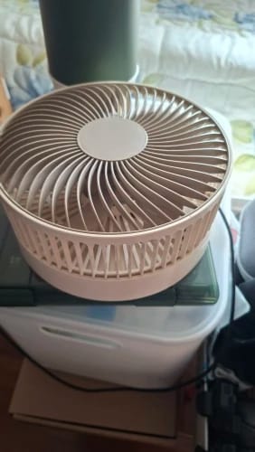 Customer photo review of Foldable USB Rechargeable Fan with Four Speeds and Timer