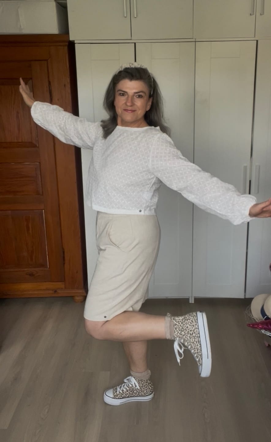 Customer photo review of Bettina Bermuda Shorts Leinen natur Größe M | Einzelstück