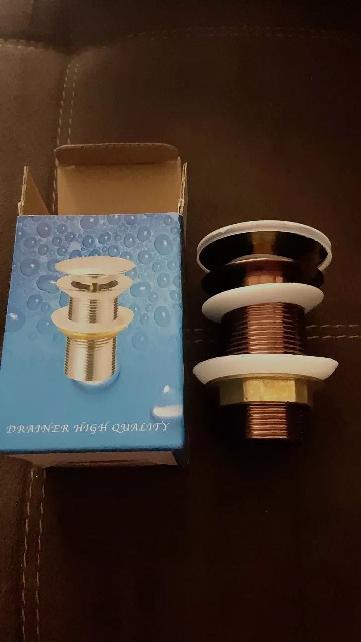 Customer photo review of Válvula Click Pia Banheiro Lavabo P/ Cuba Pia Rose Gold de 4cm