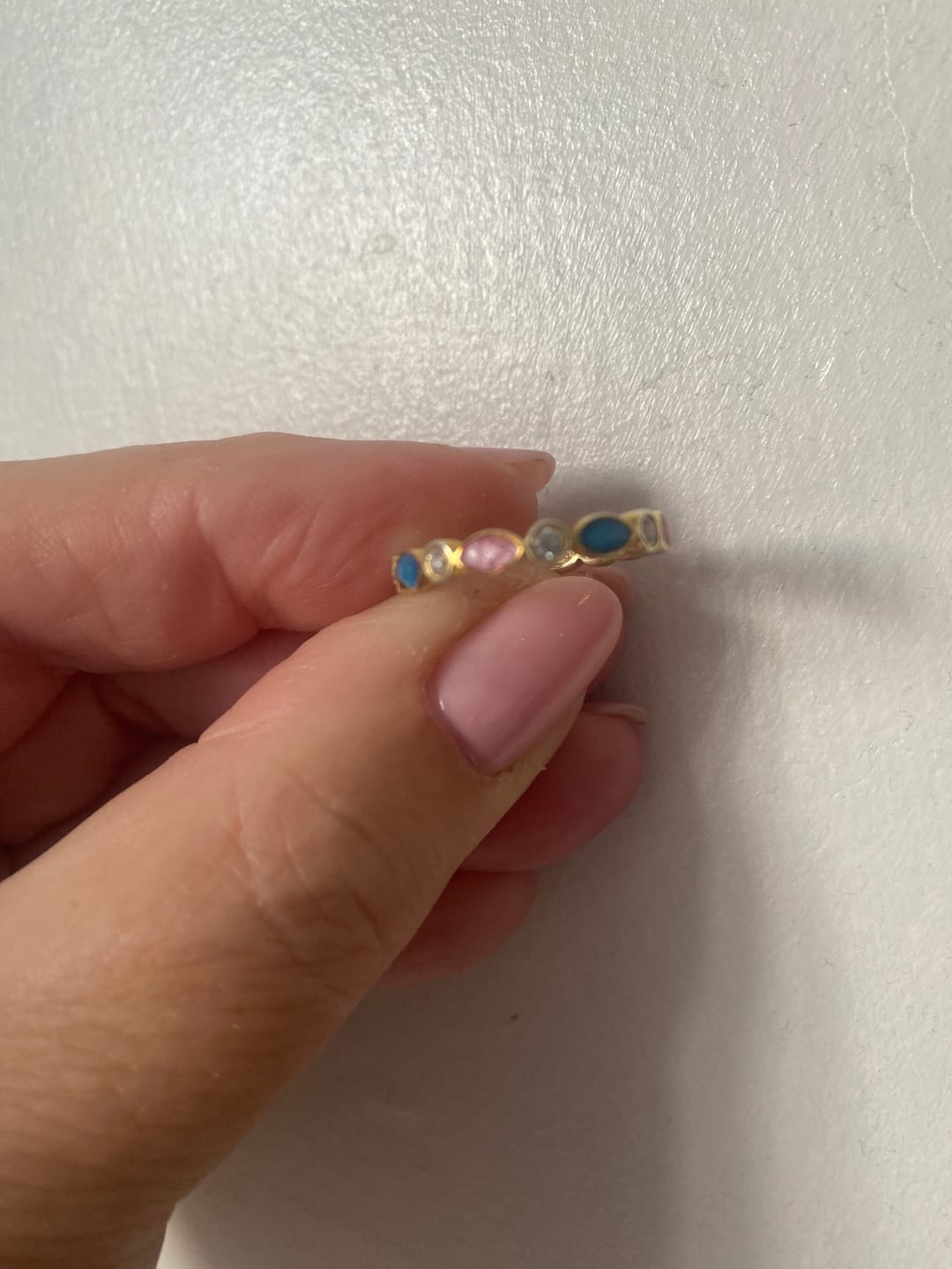 Customer photo review of Custom ring gold plated for Gail