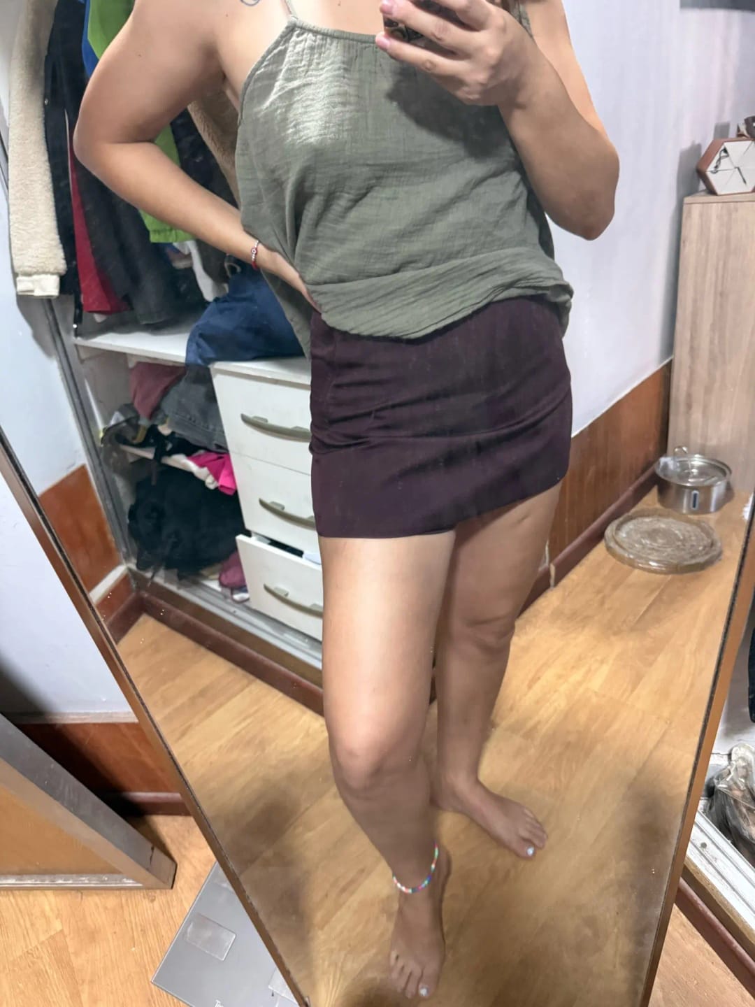Customer photo review of Tailored High-Waisted Skort