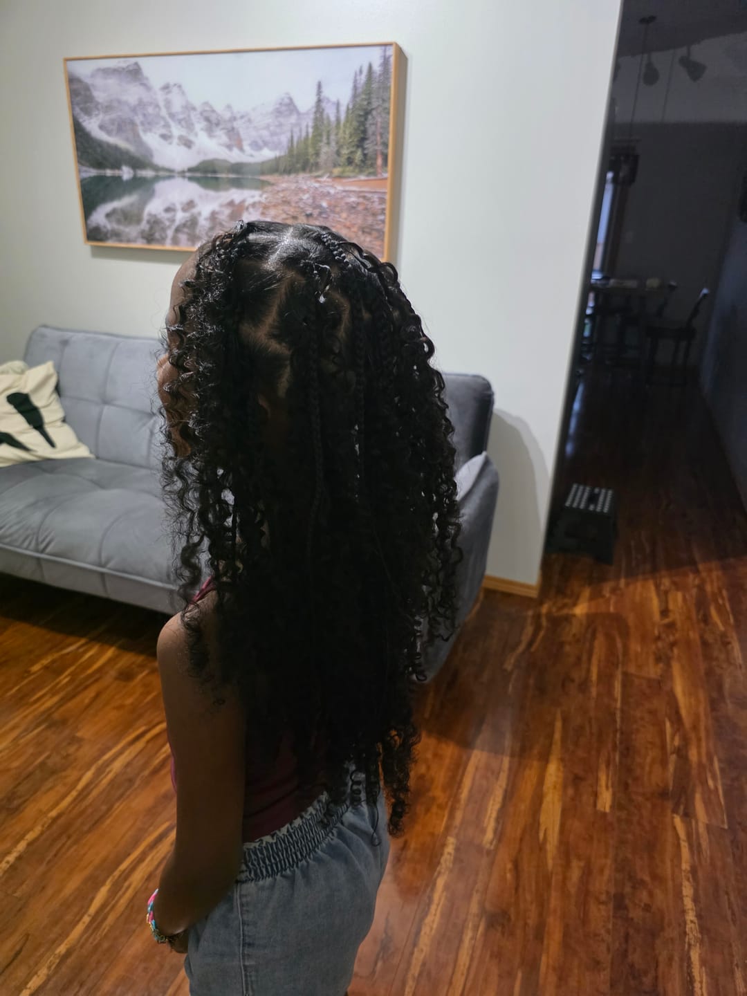 Customer photo review of Ywigs Burmese Water Curly Human Crochet Hair
