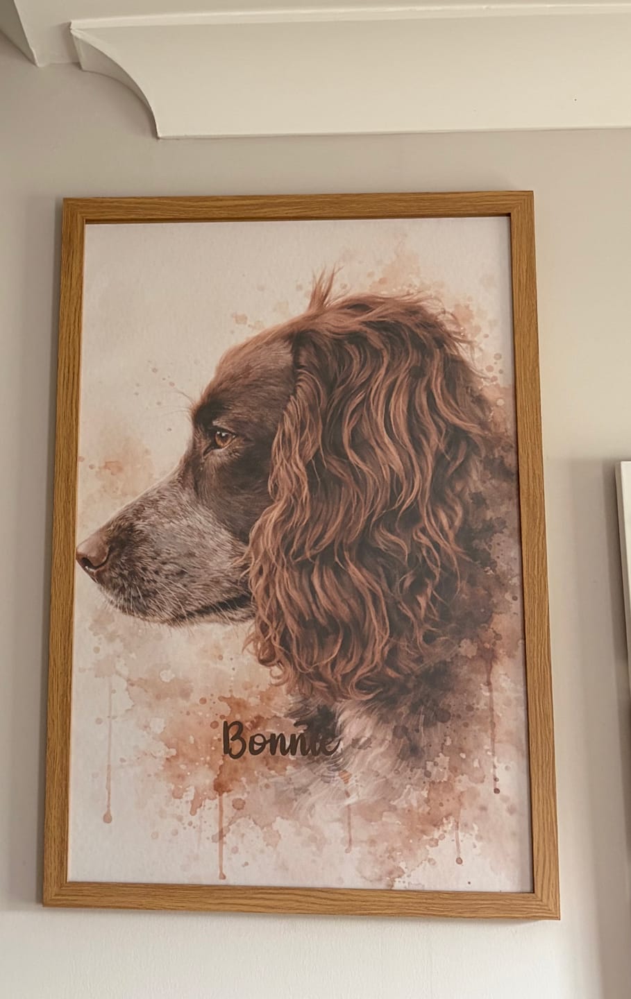 Customer photo review of Watercolour Realistic Portrait - Personalised Poster