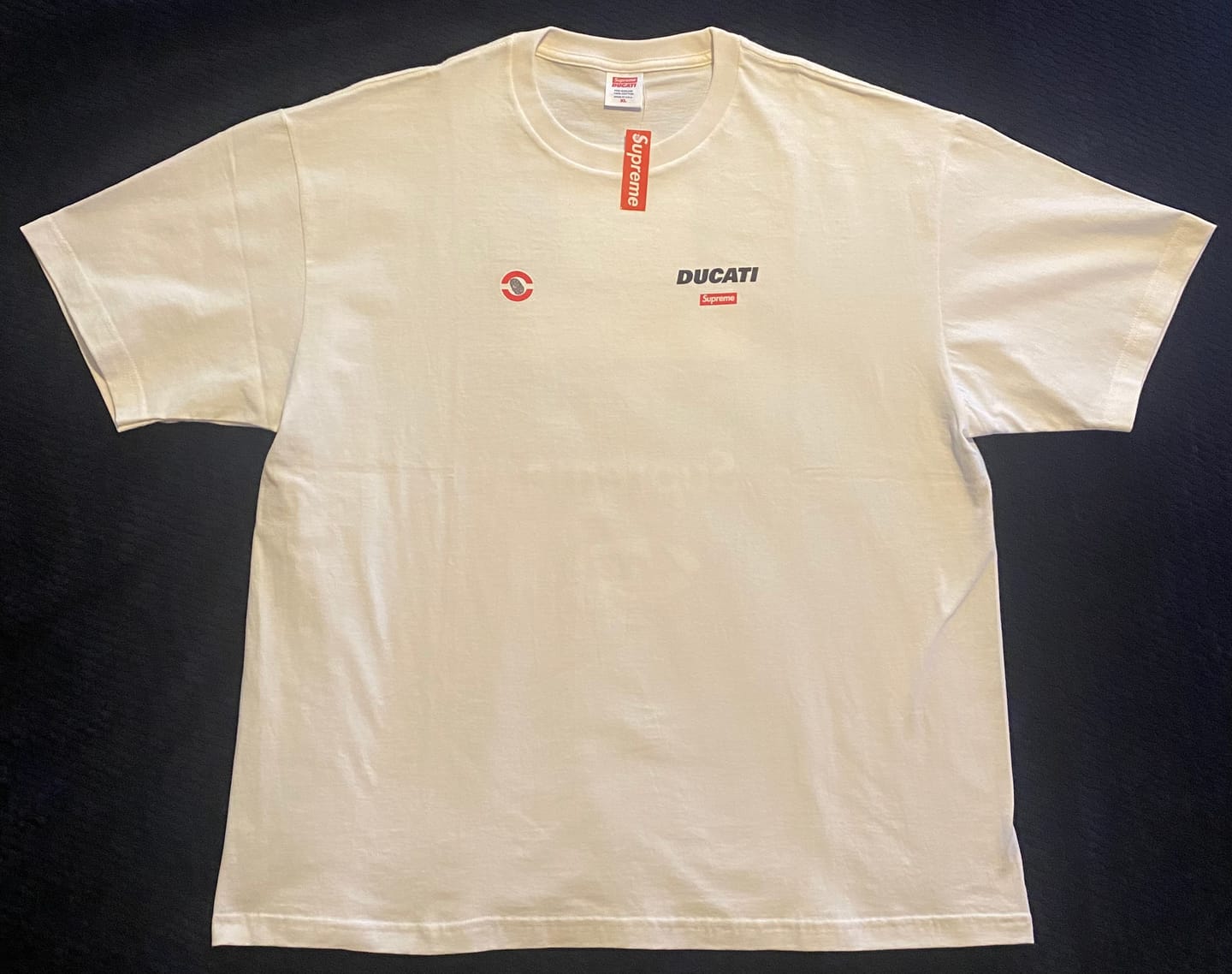 Customer photo review of Supreme Ducati Logo Tee White