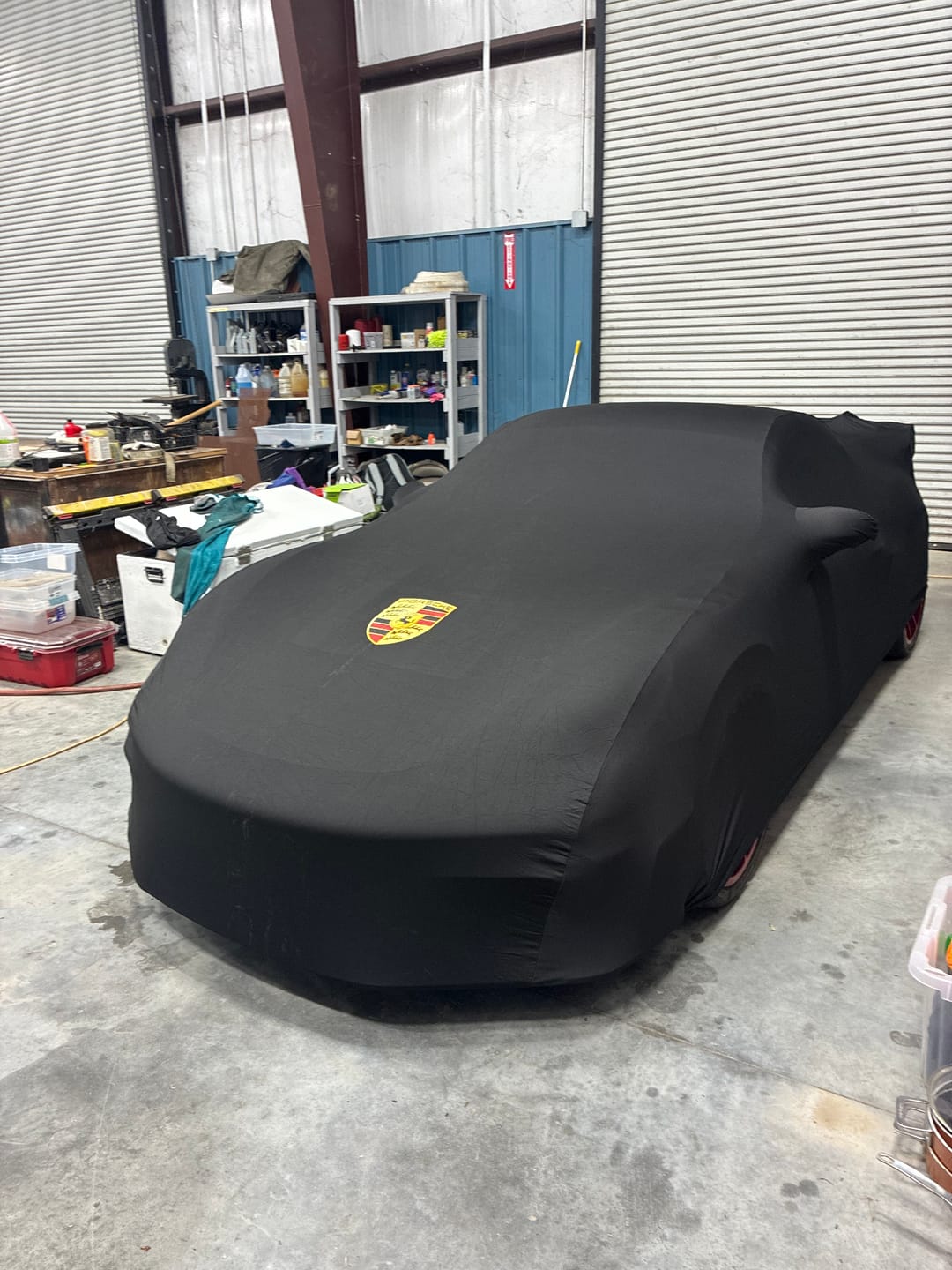 Customer photo review of 2022-2026 Porsche 718 Cayman GT4 RS Coupe, 2 mirrors - Custom360 Indoor Custom Car Cover