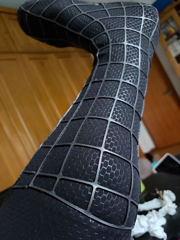 Customer photo review of Tailor made!  Sam Raimi Spiderman 3 Symbiote Suit (Replica Grade)(Screen Printed)