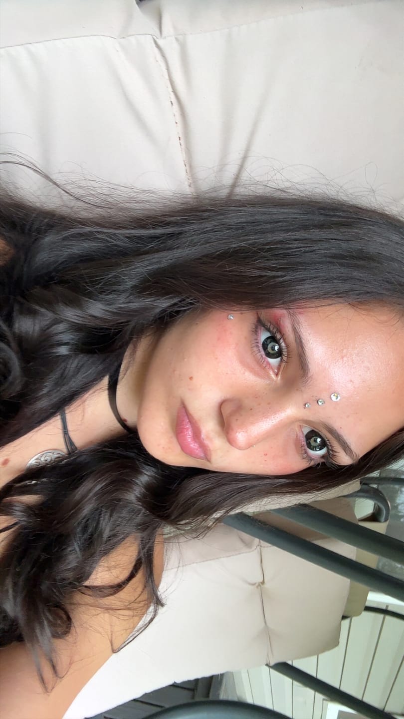 Customer photo review of Halloween black block Prescription Colored Contact Lenses