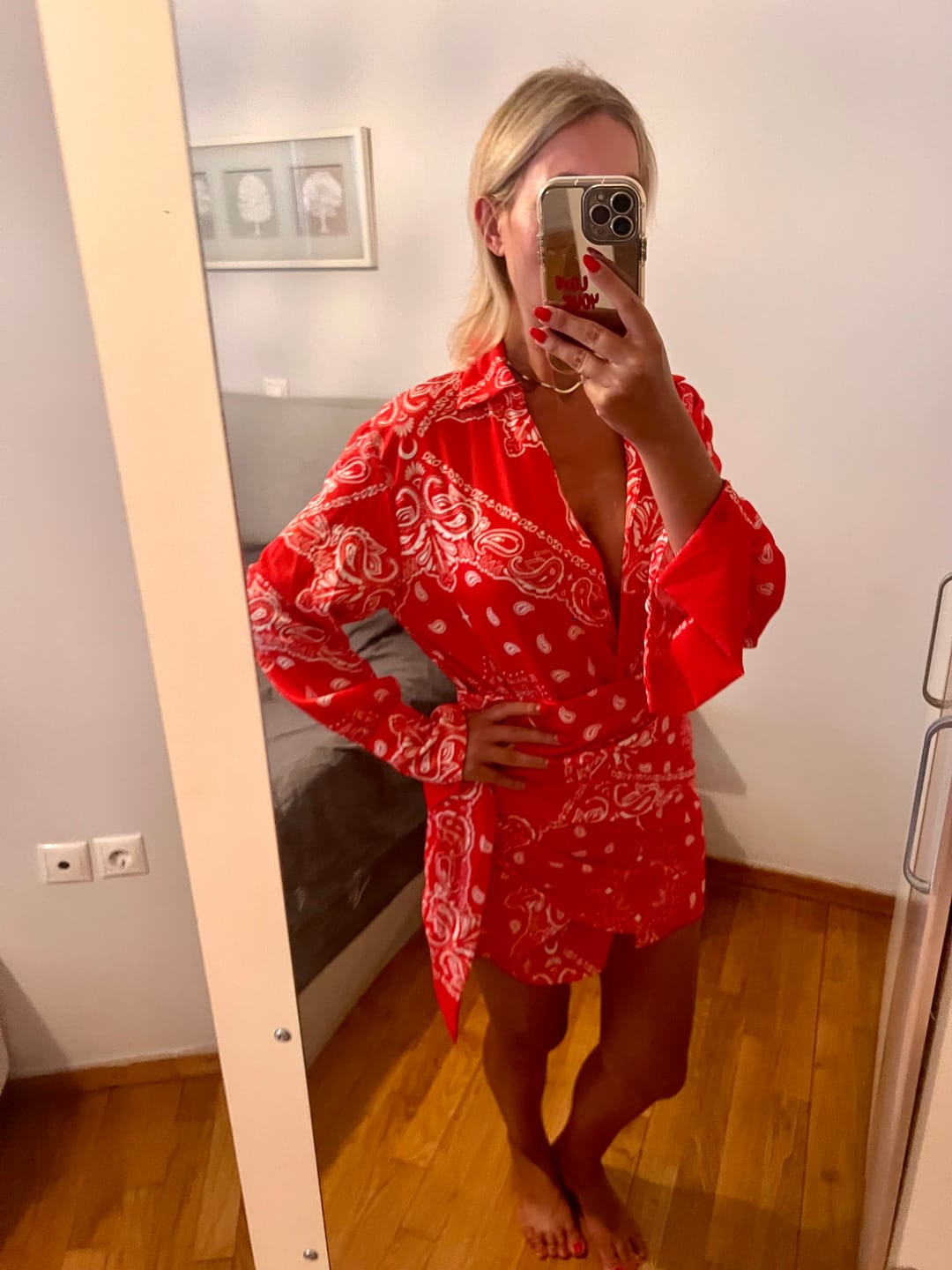 Customer photo review of Bandana Σετ Πουκάμισο και Φούστα