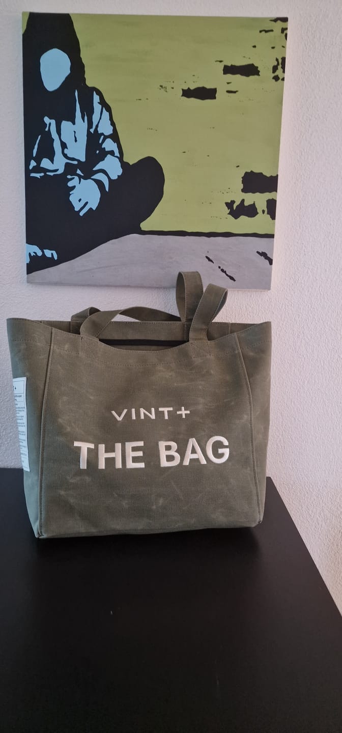 Customer photo review of WAXED CANVAS TOTE BAG - BIG - KHAKI