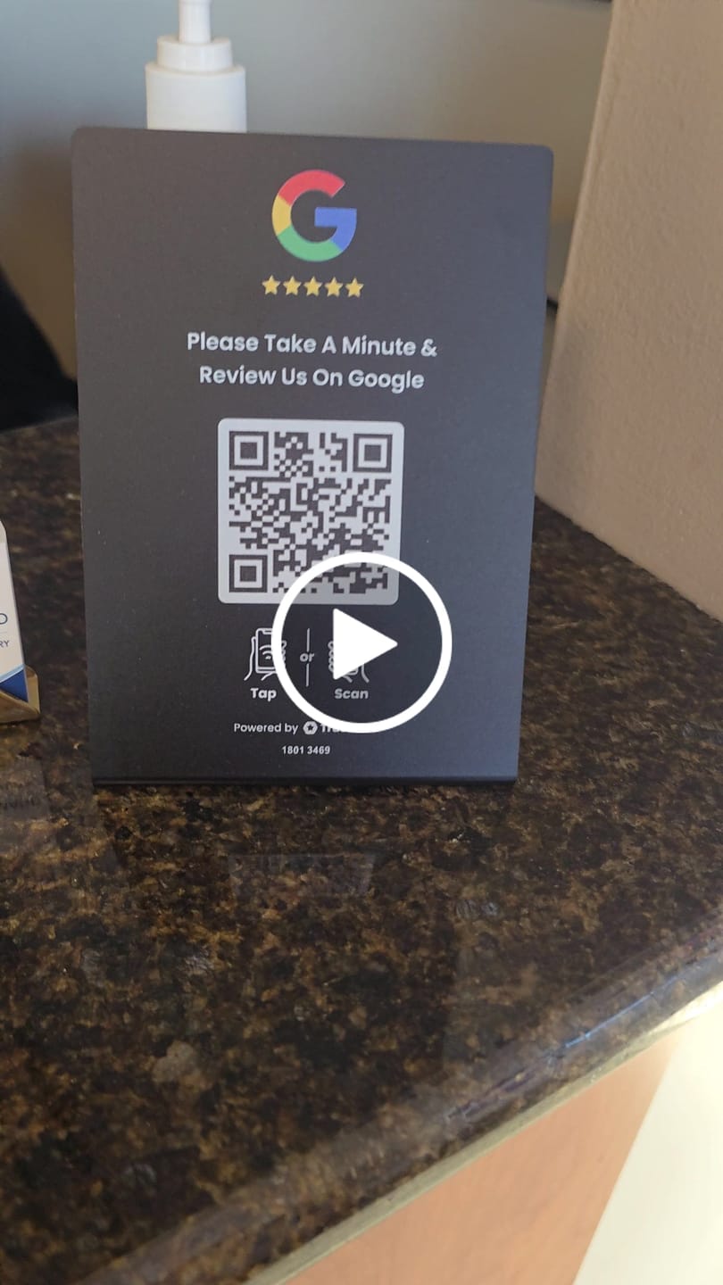 Customer video review of Google Review Stand (Medium)