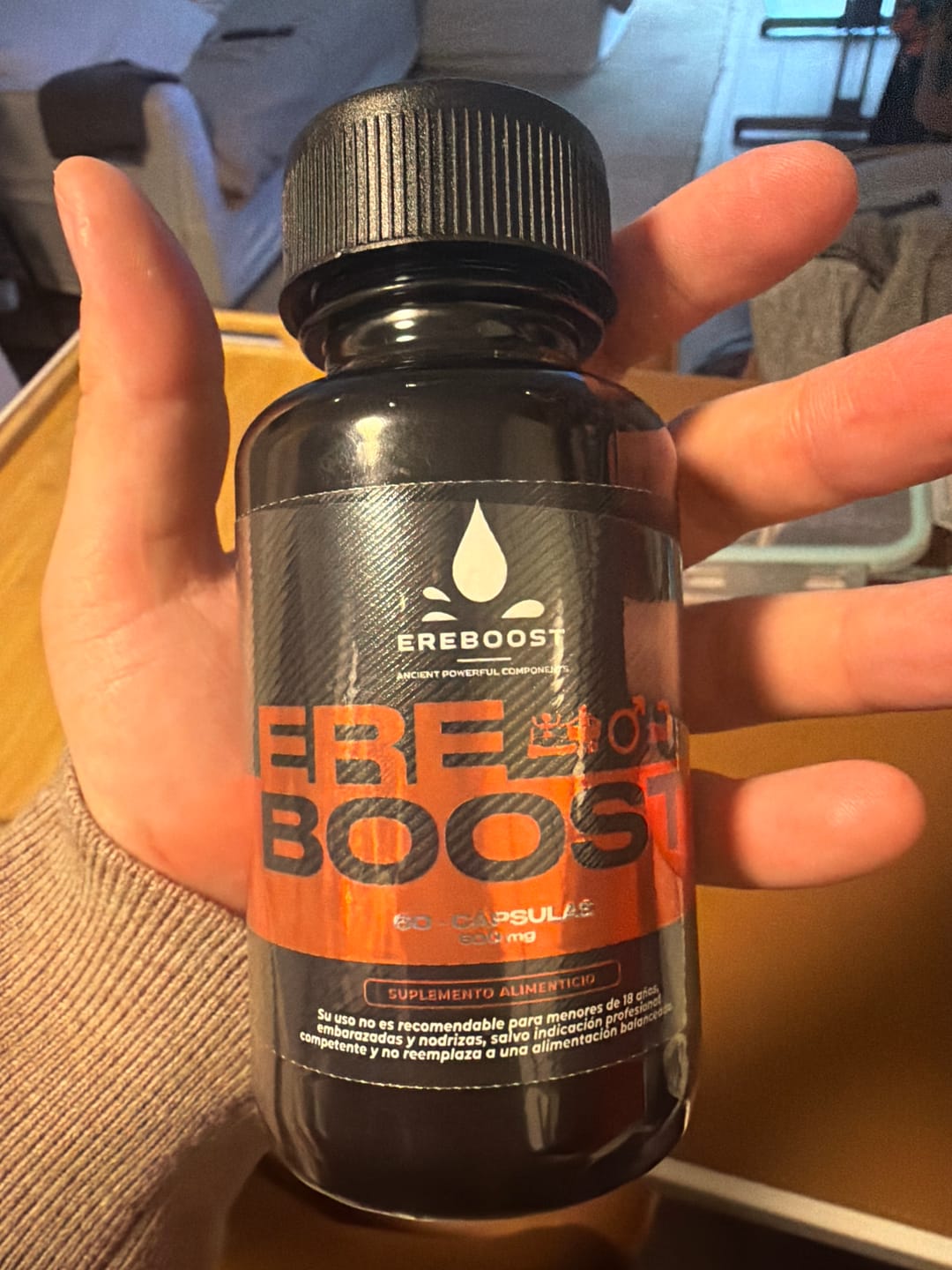 Customer photo review of EREBOOST | 60 Cápsulas