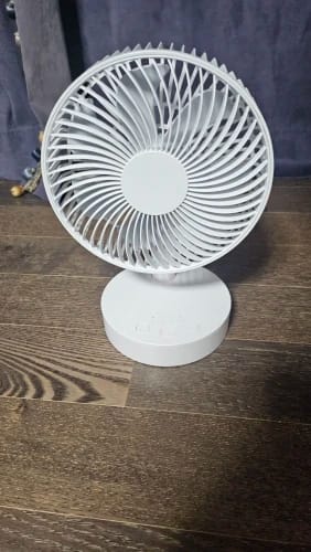 Customer photo review of 3600mAh USB Rechargeable Desk Fan with Four Speeds