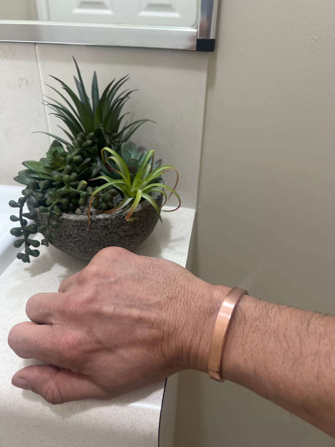Customer photo review of Pure Copper Bracelet - Smooth Copper Bracelet - Copper Culture
