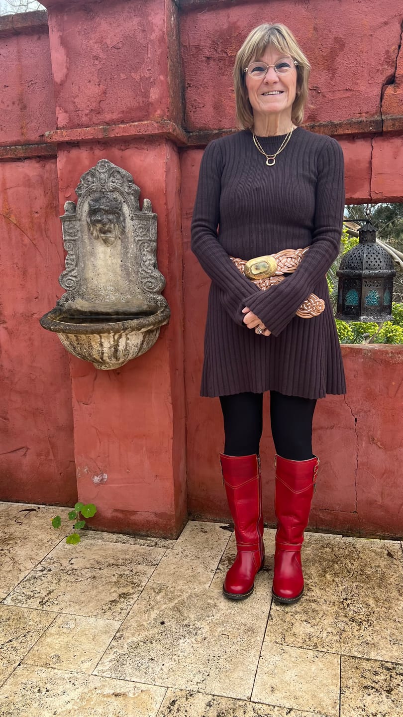 Customer photo review of Scarlet Charm Buckle Boots