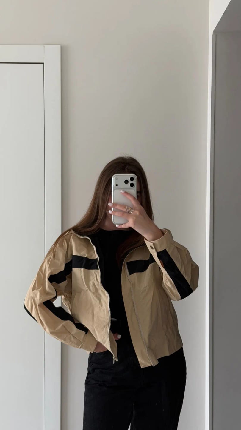 Customer photo review of Amanda Vintage Bomber Jacket