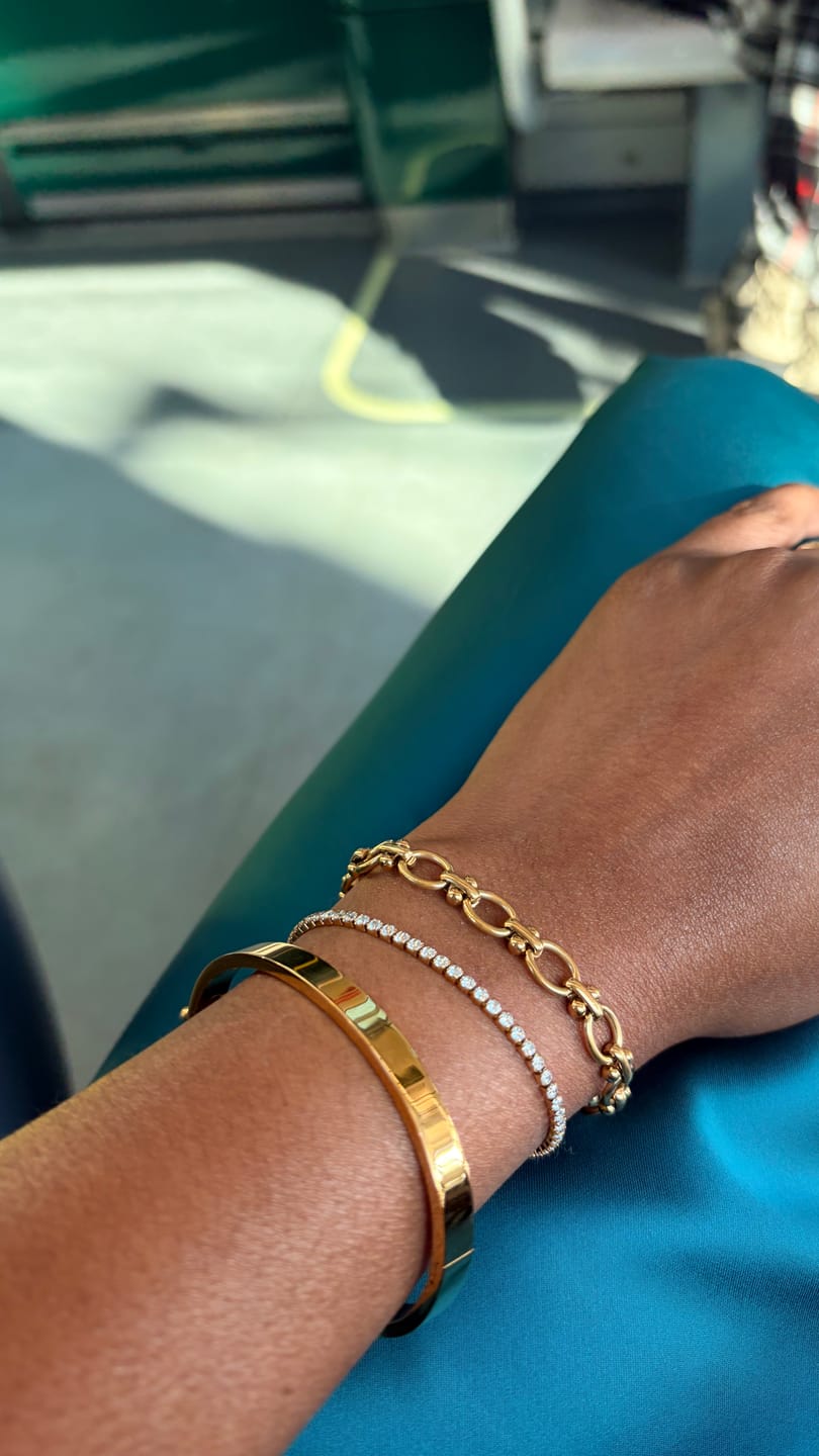 Customer photo review of Ara Golden Bamboo Bangle