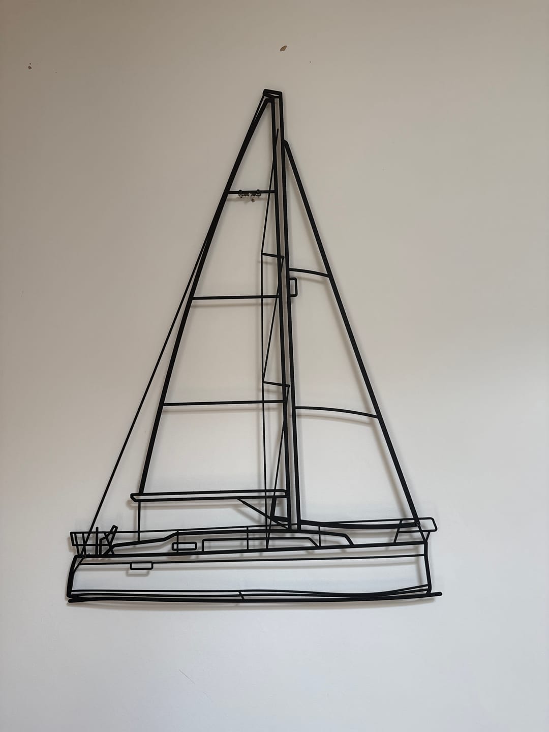 Customer photo review of Your Custom Boat Silhouette Metal Wall Art