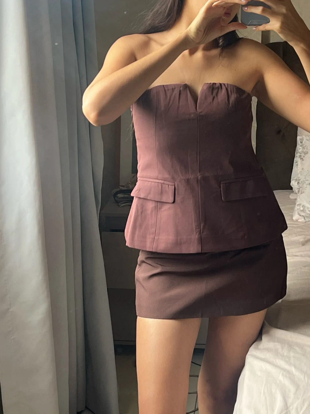 Customer photo review of Tailored High-Waisted Skort