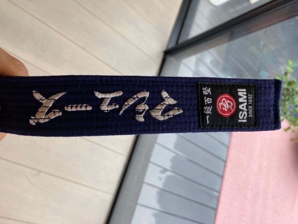 Customer photo review of Isami Navy Blue Belt