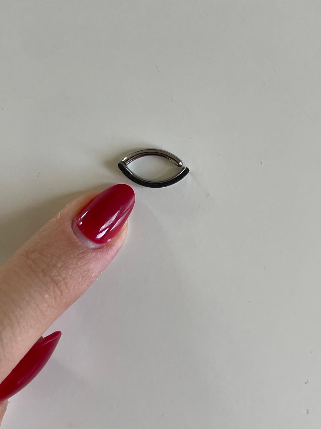 Customer photo review of Crystal Pave Belly Piercing - Titan