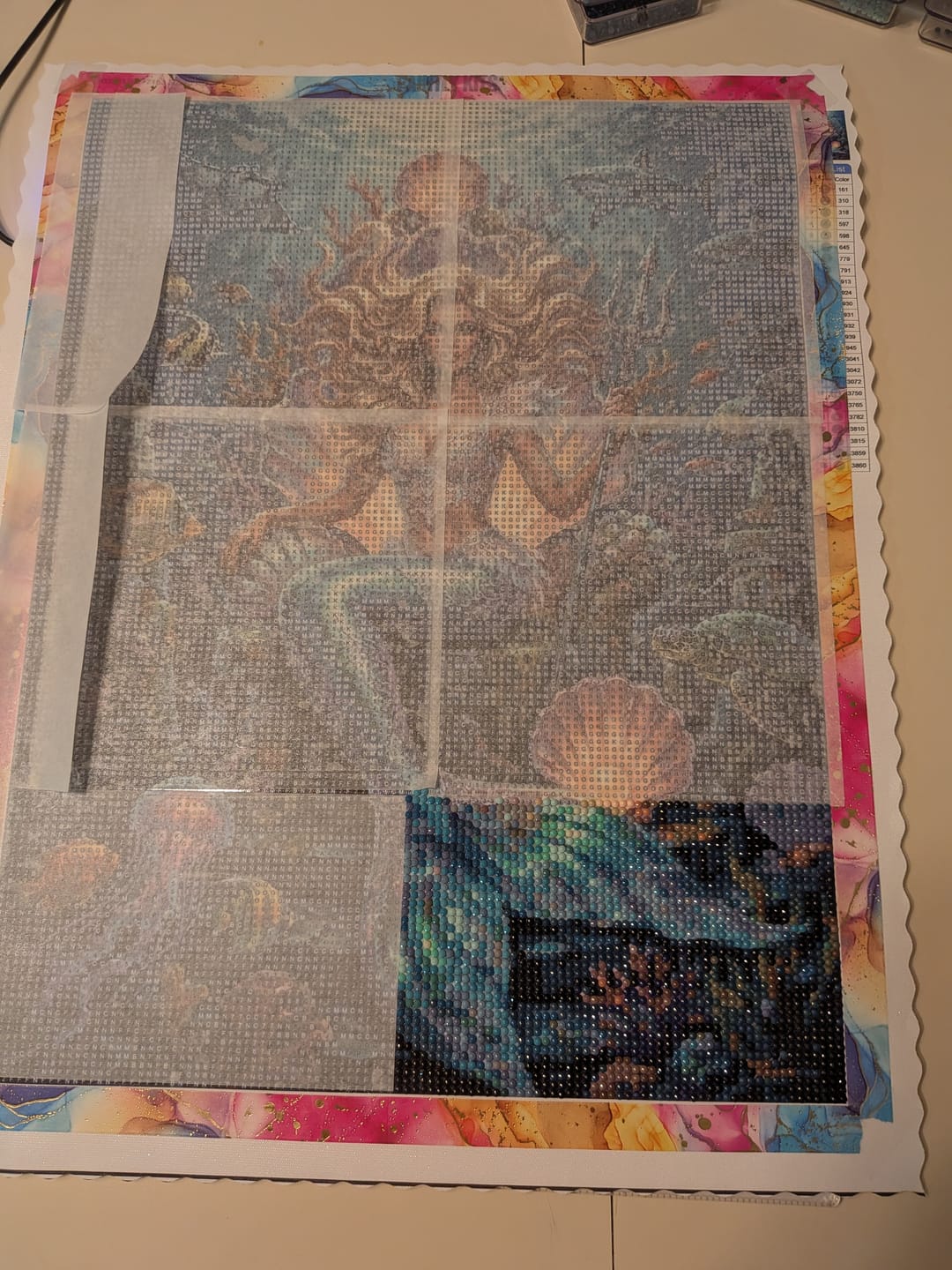 Customer photo review of Magical Mermaid Ocean Treasure (Diamond Painting)