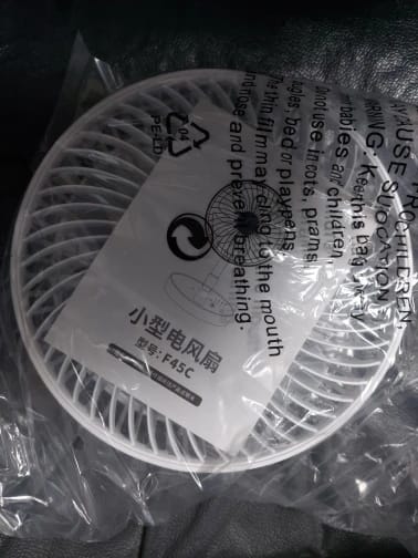 Customer photo review of Foldable USB Rechargeable Fan with Four Speeds and Timer