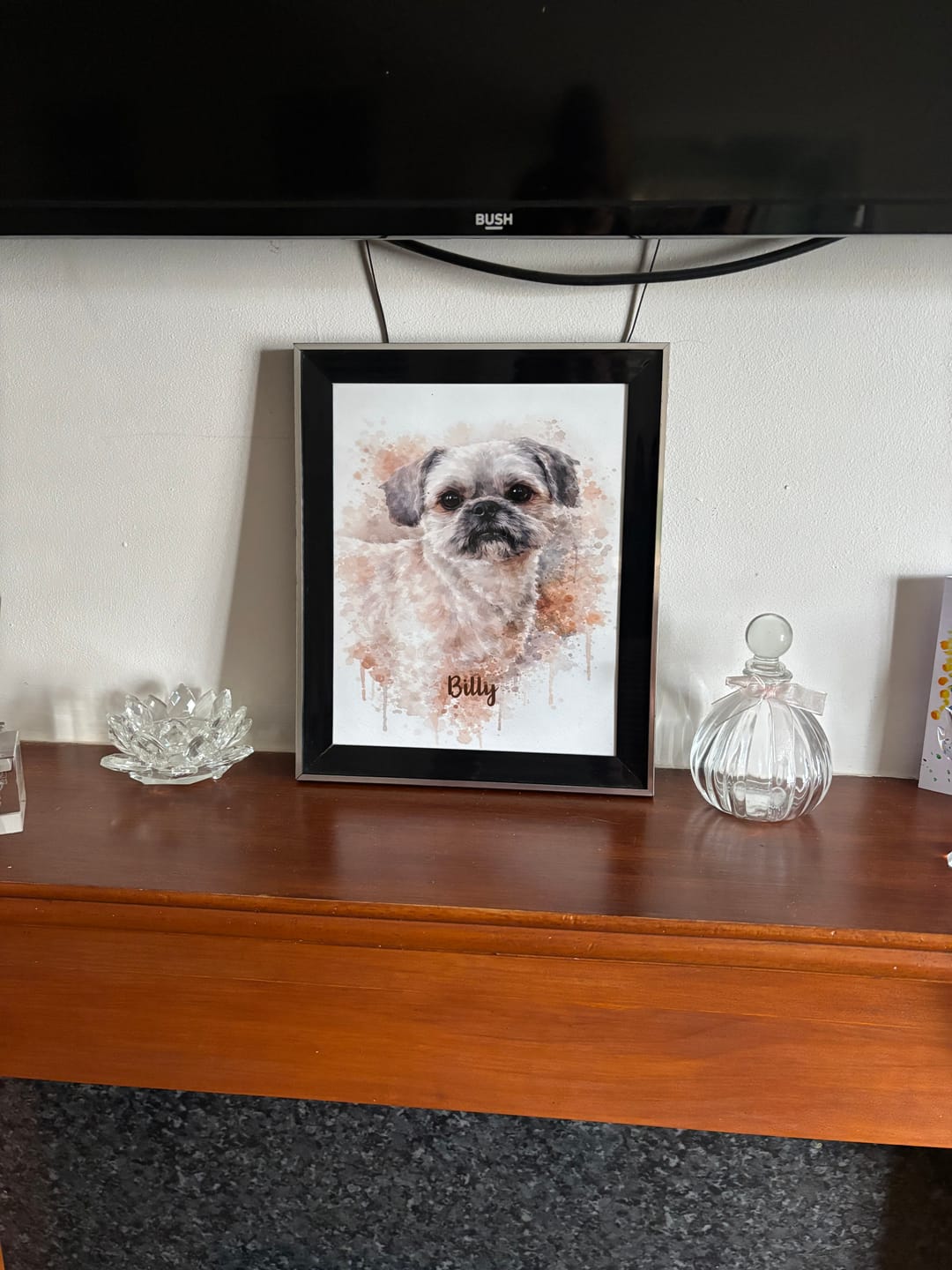 Customer photo review of Watercolour Realistic Portrait - Personalised Poster