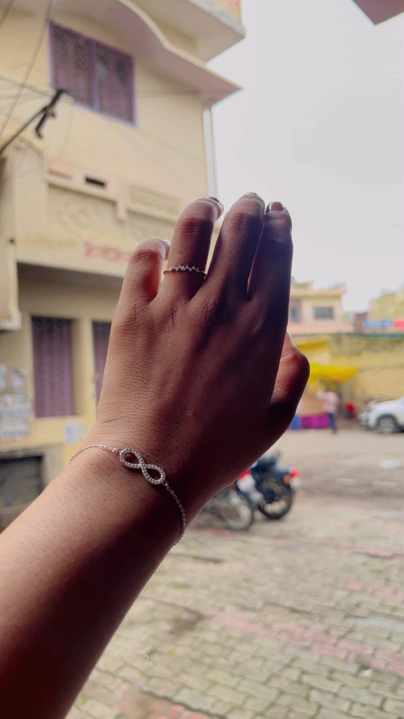 Customer photo review of Silver Infinity Bracelet