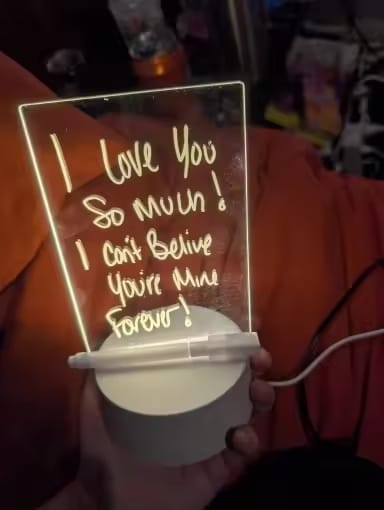 Customer photo review of GlowSketch™ Mini – LED Drawing & Message Light
