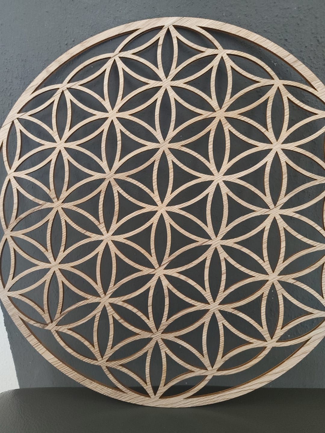 Customer photo review of Lebensblume Holz Wandbild: Dein Anker der Ruhe