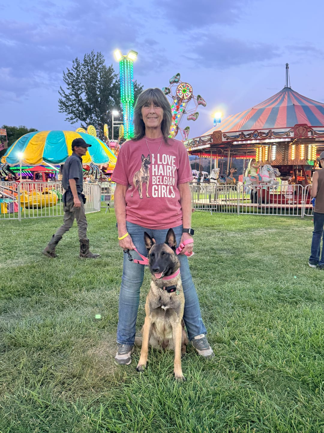 Customer photo review of Hairy Belgian Malinois Premium Tee