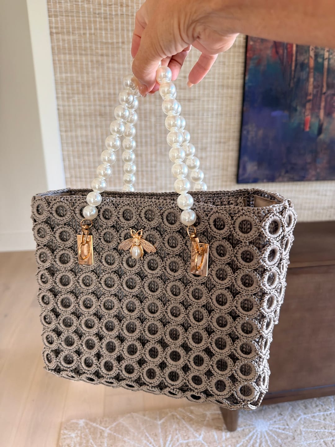 Customer photo review of Pearl Bee Crochet Bag Kit
