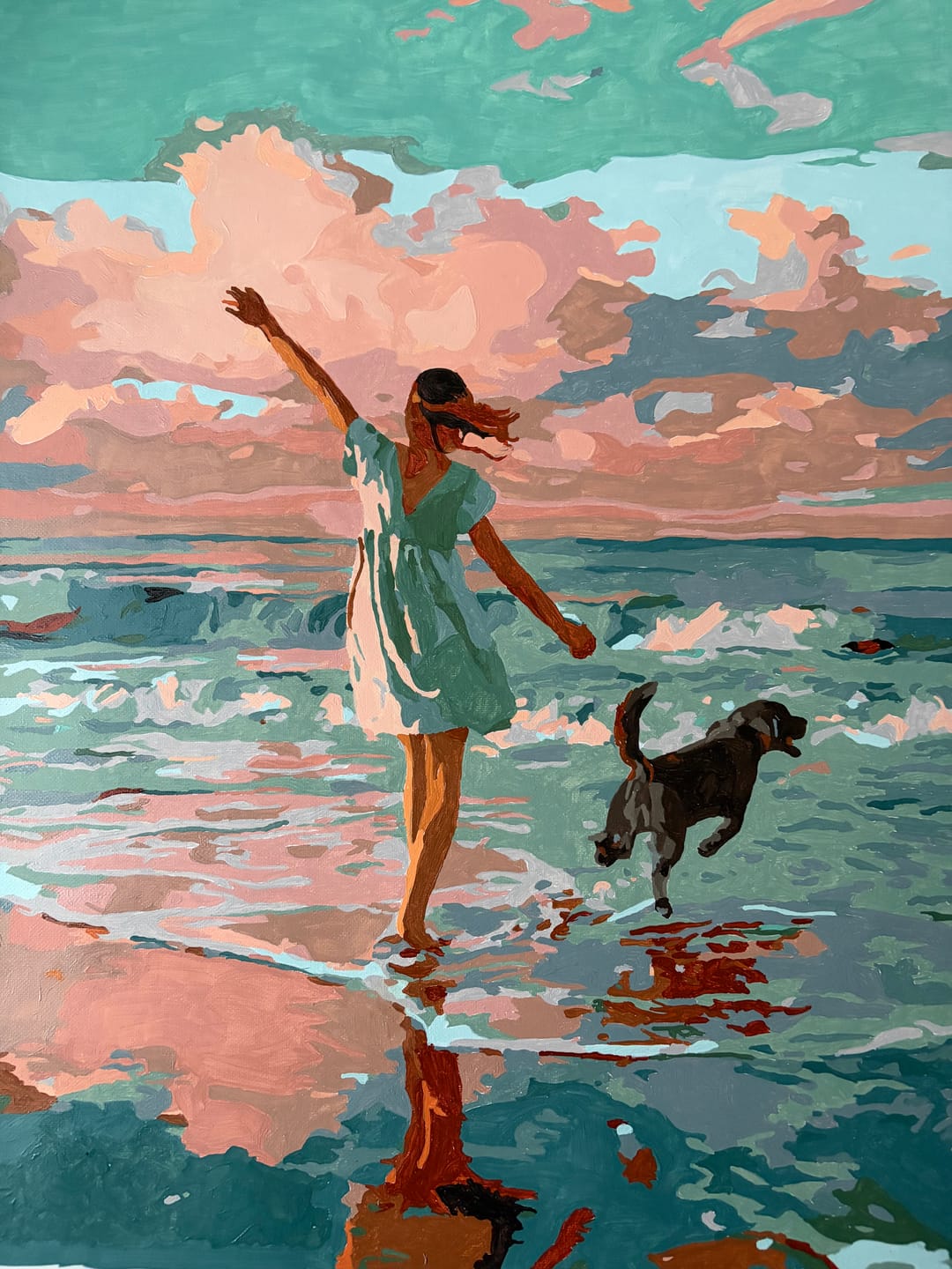 Customer photo review of Waves of Joy | Paint by Number