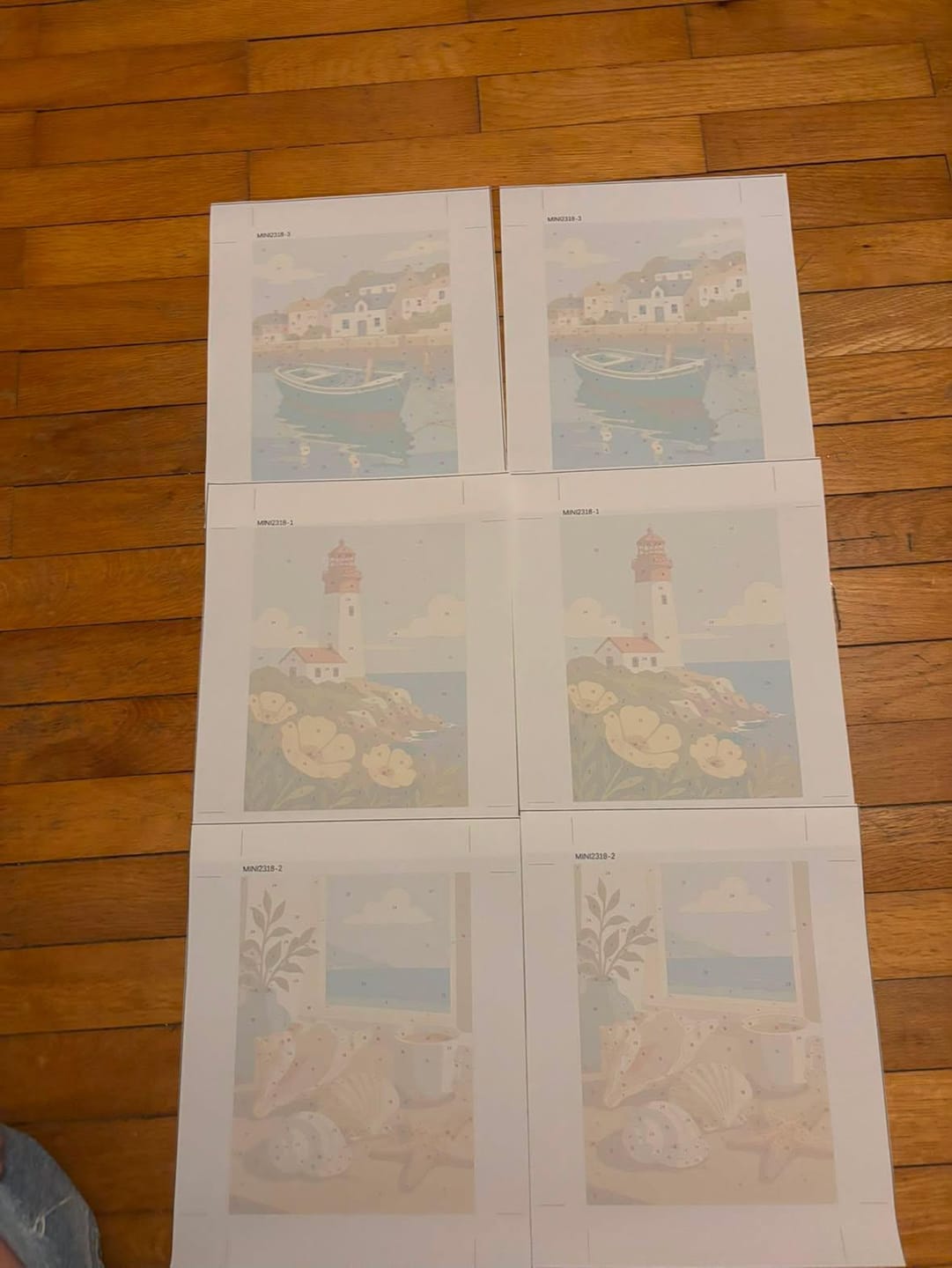Customer photo review of Coastal Escape Mini Paint By Numbers Set