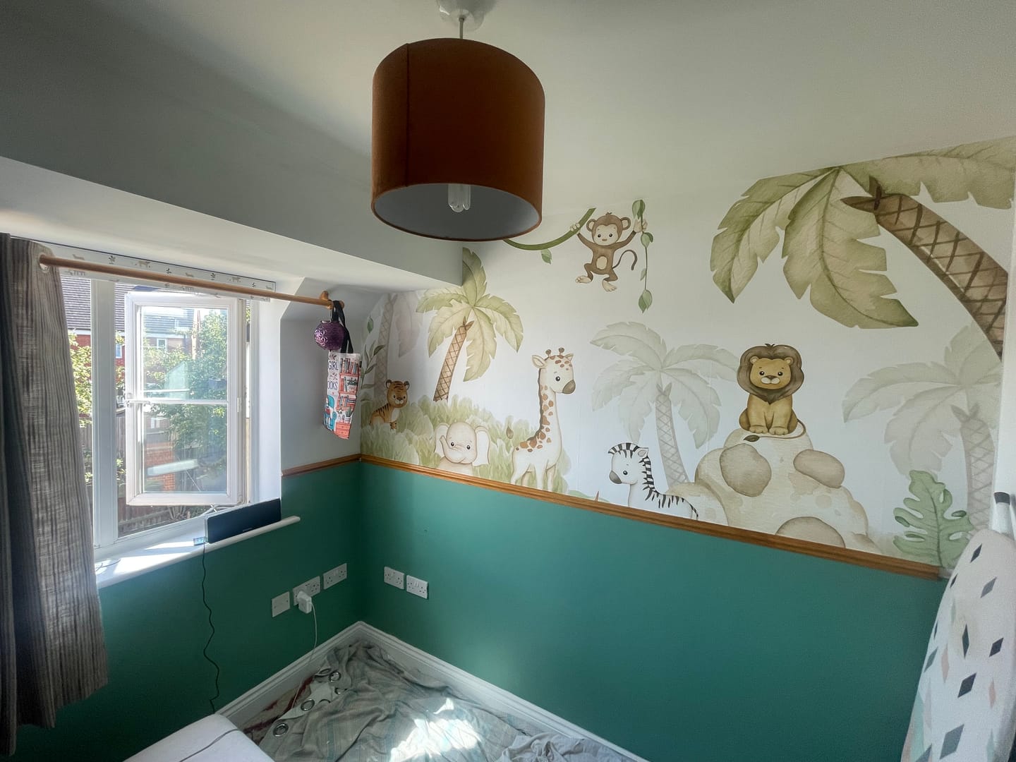 Customer photo review of Savannah Joy - Cute Watercolour Jungle Animal Nursery Wallpaper Mural