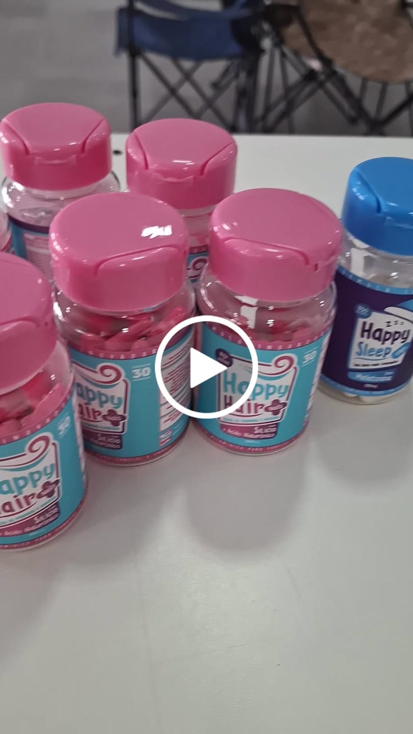 Customer video review of Happy Hair 3 Potes + 1 Melatonina Grátis