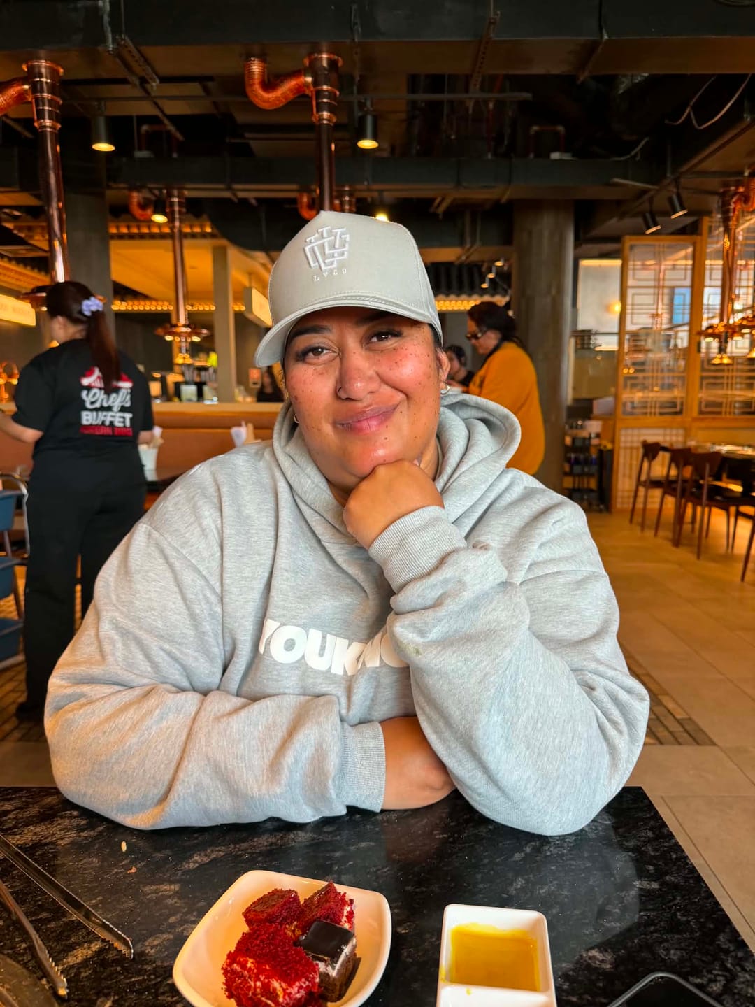 Customer photo review of 5 Deep Fit Hats for $150