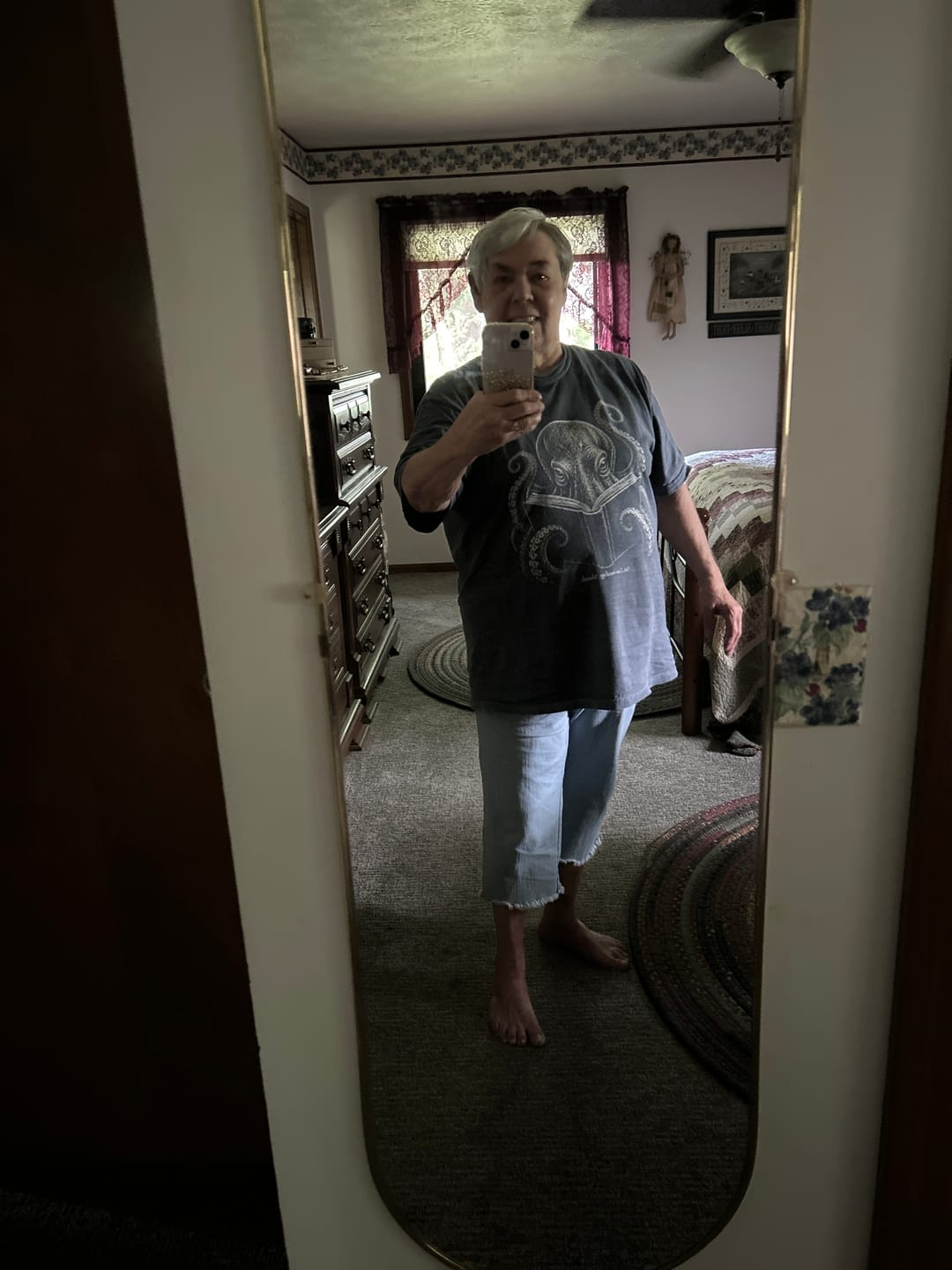 Customer photo review of Sir, I Am Reading Octopus T-Shirt