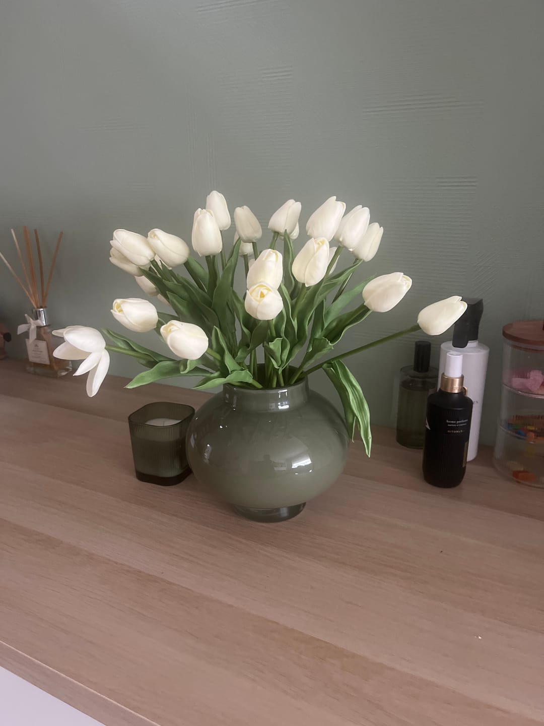 Customer photo review of Tulpen Boeket - Wit (25 stengels)