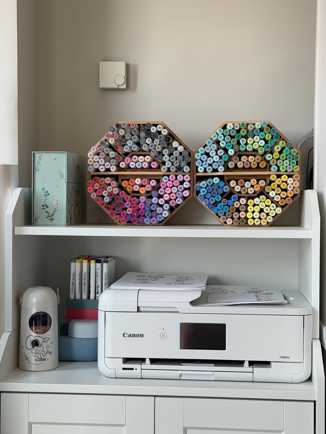 Customer photo review of Ohuhu Honolulu 216 Colors Dual Tips Alcohol Art Markers (New Color Codes)