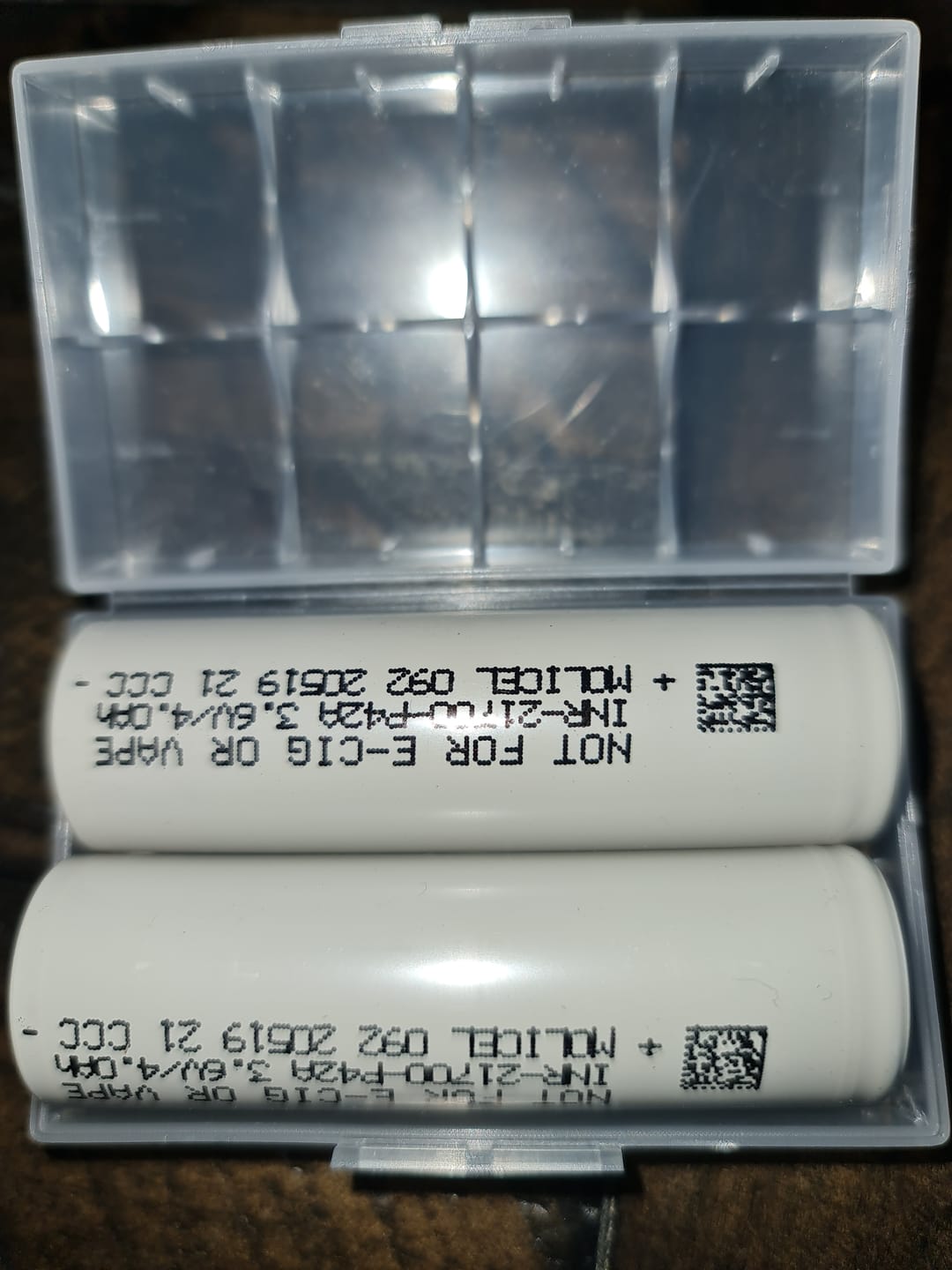 Customer photo review of Molicel P42A 21700 4200mAh 45A Battery