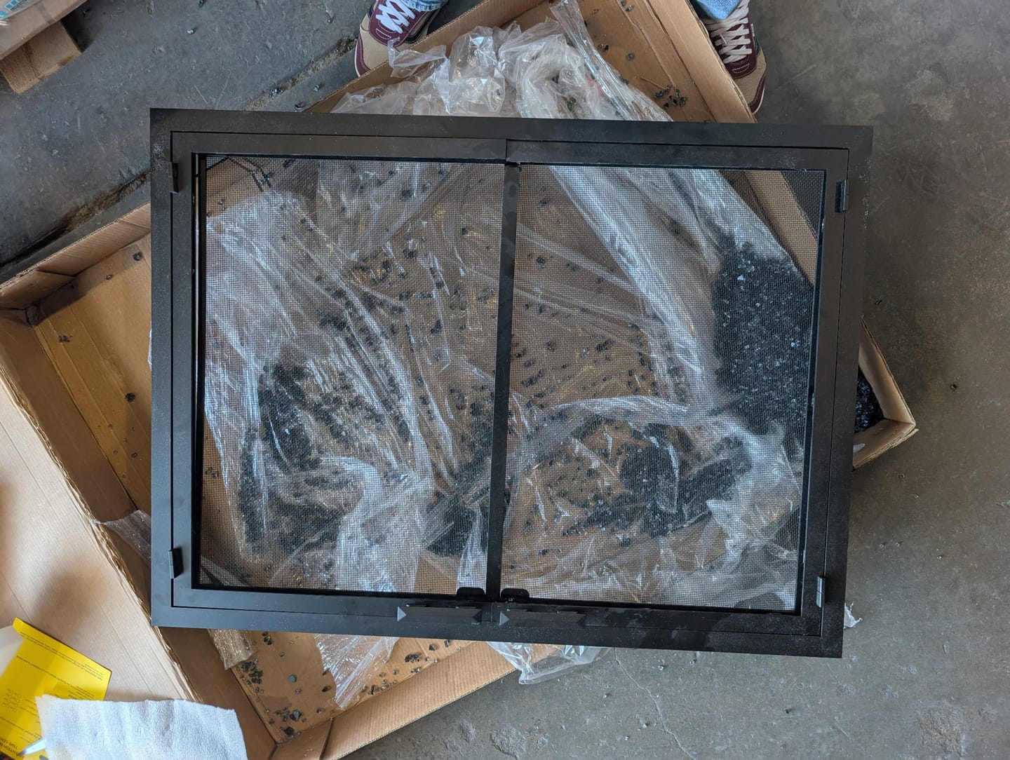 Customer photo review of Carolina Traditional Steel Fireplace Glass Doors | Masonry & Prefab | Custom