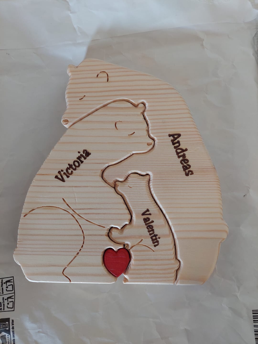 Customer photo review of Bärenfamilie - Süße Personalisierte Holzbären zum Aufstellen für die Familie