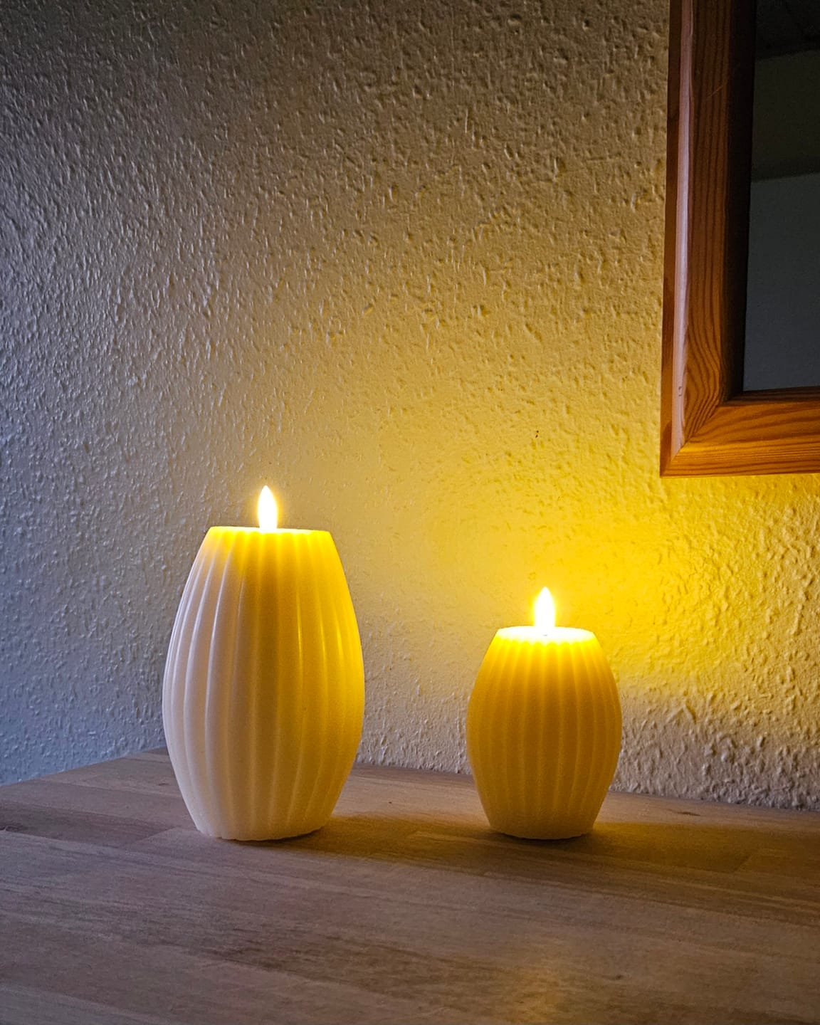Customer photo review of LED Rillelys D 7,5 x H 10 cm Cream