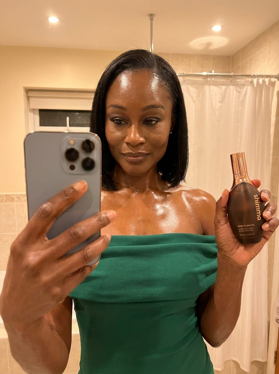 Customer photo review of Body Glow Oil