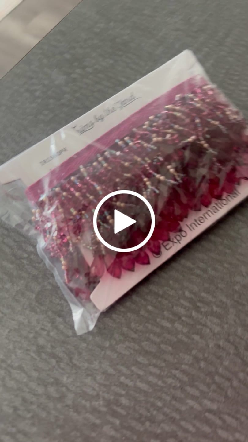 Customer video review of 3" Diamond Cut Beaded Fringe Trim (Sold by the Yard)