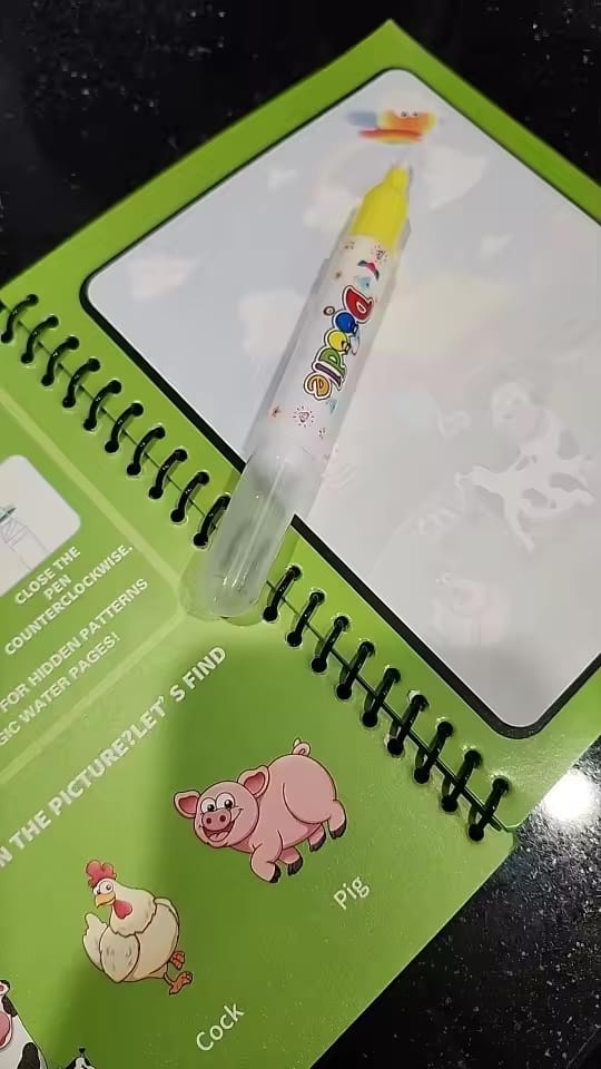 Customer photo review of AquaReveal™ – Reusable Magic Water Colouring Book