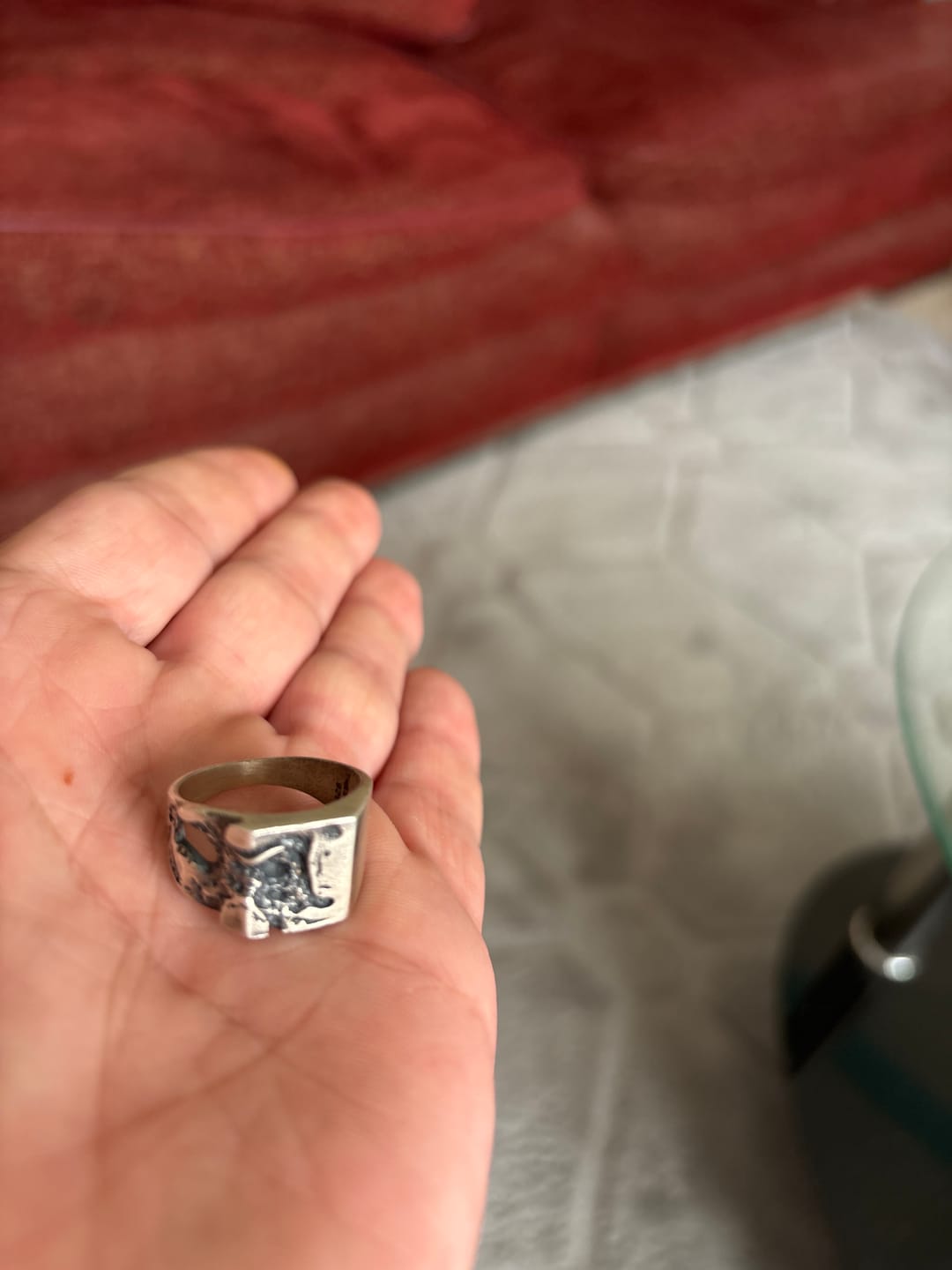 Customer photo review of Galactic Signet Ring