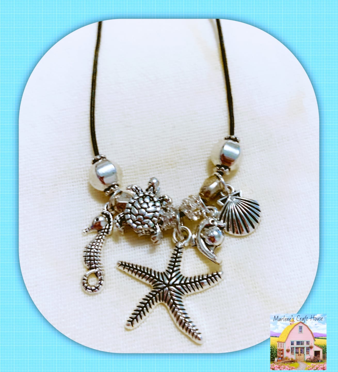 Customer photo review of Large Hole Bead Set in Seaside Silver